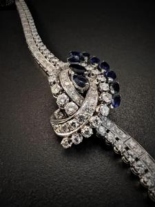 Bracciale  con  Zaffiri  e  Diamanti
